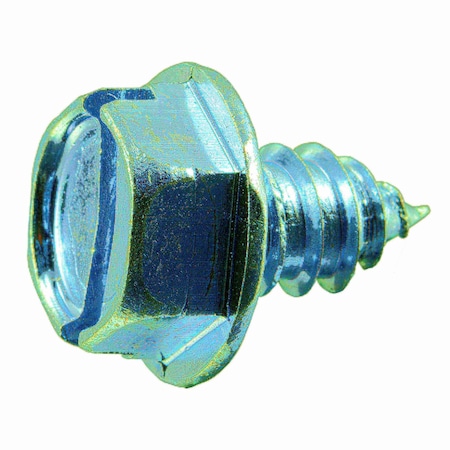 Midwest Fastener Sheet Metal Screw, 5/16" x 1/2 in, Zinc Plated Steel Flange Hex Head Slotted Drive, 15 PK 37621